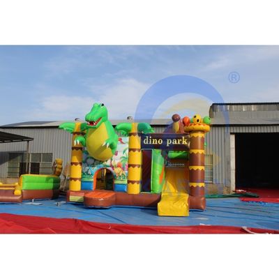 Εμπορικός βαθμός Dino Park Air Bounce House Combo Slide Bouncers Jumpers για παιδιά
