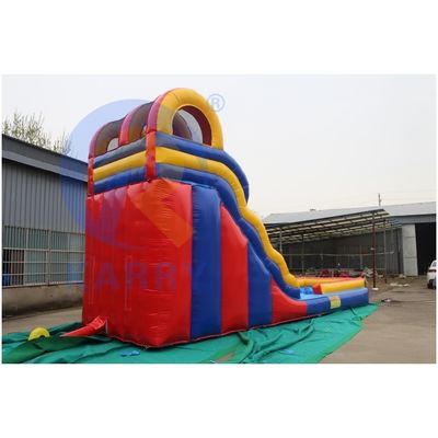 Unsix PVC Adult Size Jumping Slide Μακρύ και Μεγάλο Πυροβόλο υδατικό διαδρόμιο με τερματοφύλακα