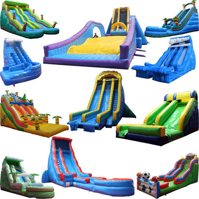 Unsix PVC Adult Size Jumping Slide Μακρύ και Μεγάλο Πυροβόλο υδατικό διαδρόμιο με τερματοφύλακα