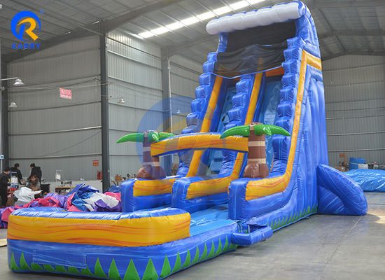 Εταιρική αεροαναπνευστήρα τύπου CE Commercial Inflatable Shark Water Slide