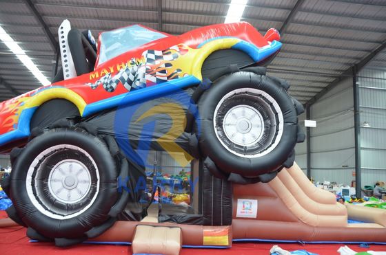 OEM Δικαιούμενο PVC Off-road αυτοκίνητο αγωνιστικού αυτοκινήτου Trampoline Slide συνδυασμός Ελαστικό κάστρο