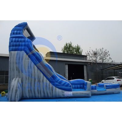 Μαγικό Μεγάλο Crush Running Bouncy Games Εμπορικό 32ft Μπλε Μακρύ φουσκωτό υδάτινο διαδρόμιο