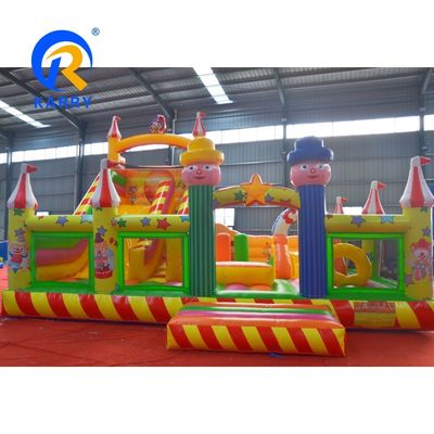 OEM Αποδεκτός Κλόουν Μάγος Bouncy Castle Slide Combo Πυροβόλο Bounce House με Slide