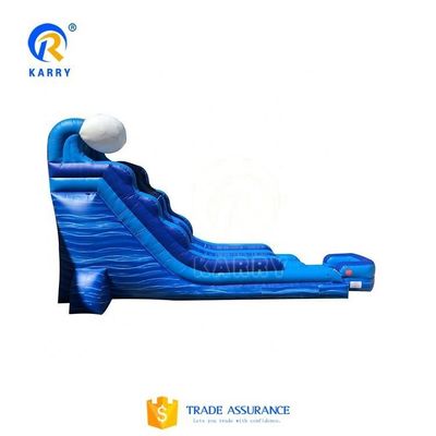 EN14960 Πιστοποιημένο Unisex Blue Slip And Slide Μεγάλο εμπορικό φουσκωτό υδατικό διαδρόμιο