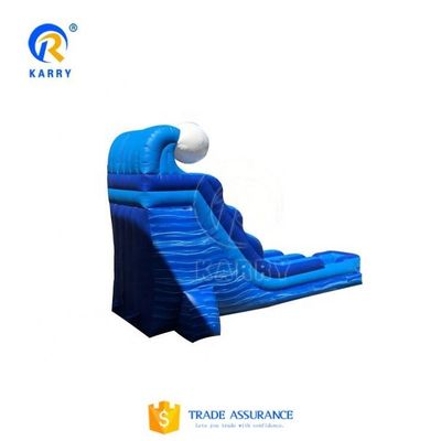 EN14960 Πιστοποιημένο Unisex Blue Slip And Slide Μεγάλο εμπορικό φουσκωτό υδατικό διαδρόμιο