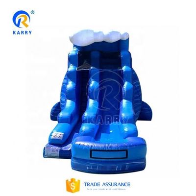 EN14960 Πιστοποιημένο Unisex Blue Slip And Slide Μεγάλο εμπορικό φουσκωτό υδατικό διαδρόμιο