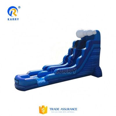 EN14960 Πιστοποιημένο Unisex Blue Slip And Slide Μεγάλο εμπορικό φουσκωτό υδατικό διαδρόμιο
