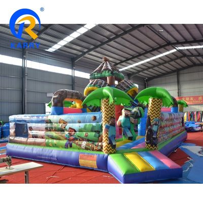 0.55mm PVC Tarpaulin Inflatable Bouncy Castle Ορυχείο/Χειροτεχνία Πάρκο διασκέδασης για παιδικό παιχνίδι