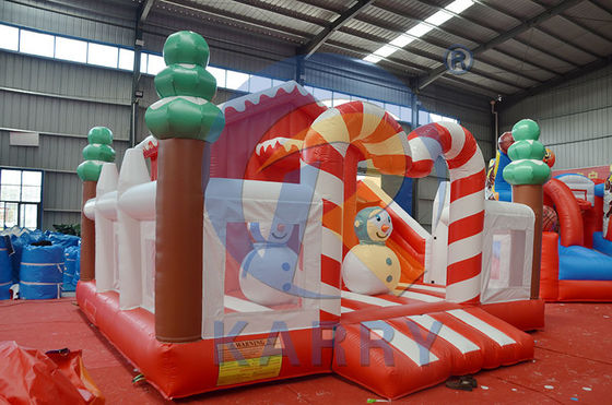 Χριστουγεννιάτικο δέντρο συνδυασμός Bouncy Slide Inflatable Castle Slider για εξωτερική διασκέδαση παιδικής χαράς