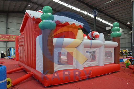 Χριστουγεννιάτικο δέντρο συνδυασμός Bouncy Slide Inflatable Castle Slider για εξωτερική διασκέδαση παιδικής χαράς