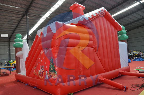 Χριστουγεννιάτικο δέντρο συνδυασμός Bouncy Slide Inflatable Castle Slider για εξωτερική διασκέδαση παιδικής χαράς