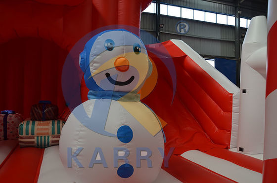 Χριστουγεννιάτικο δέντρο συνδυασμός Bouncy Slide Inflatable Castle Slider για εξωτερική διασκέδαση παιδικής χαράς