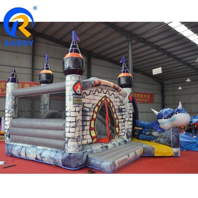 Unisex Custom Colorful PVC Inflatable Bouncy Castle with Slide Μεγάλο σχέδιο δράκου