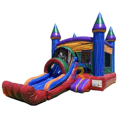 EN71/CE Πιστοποιημένο Moonwalk Adult Inflatable Bounce House Combo για εξωτερικές δραστηριότητες