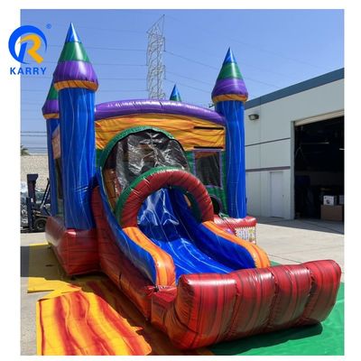 EN71/CE Πιστοποιημένο Moonwalk Adult Inflatable Bounce House Combo για εξωτερικές δραστηριότητες
