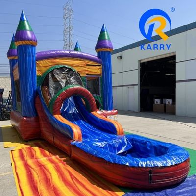 EN71/CE Πιστοποιημένο Moonwalk Adult Inflatable Bounce House Combo για εξωτερικές δραστηριότητες