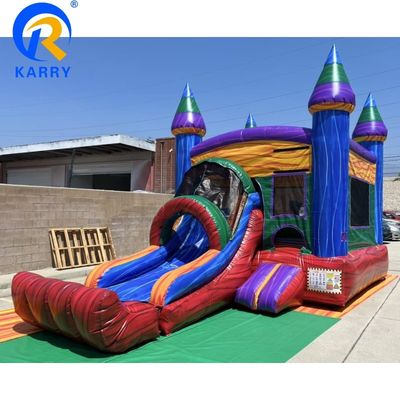 EN71/CE Πιστοποιημένο Moonwalk Adult Inflatable Bounce House Combo για εξωτερικές δραστηριότητες