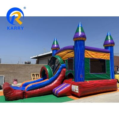 EN71/CE Πιστοποιημένο Moonwalk Adult Inflatable Bounce House Combo για εξωτερικές δραστηριότητες