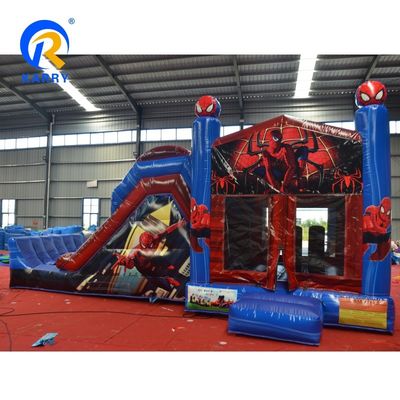 Unisex Spiderman Νερό φουσκωτό Bouncer Slide Combo με υγρή / ξηρή επιλογή