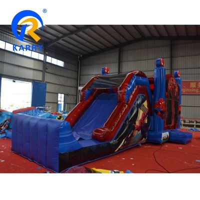 Unisex Spiderman Νερό φουσκωτό Bouncer Slide Combo με υγρή / ξηρή επιλογή