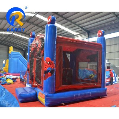 Unisex Spiderman Νερό φουσκωτό Bouncer Slide Combo με υγρή / ξηρή επιλογή