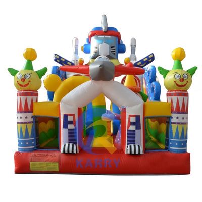 Unisex εμπορικό φουσκωτό ρομπότ Castle Slide Combo με μικροσκοπικό πύλη πυραύλου
