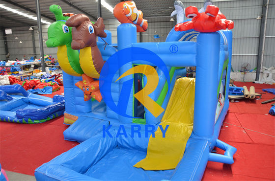2024 16ft Jumping Inflatable Castle Slide Combo με πισίνα / Inflatable Bouncer Castle