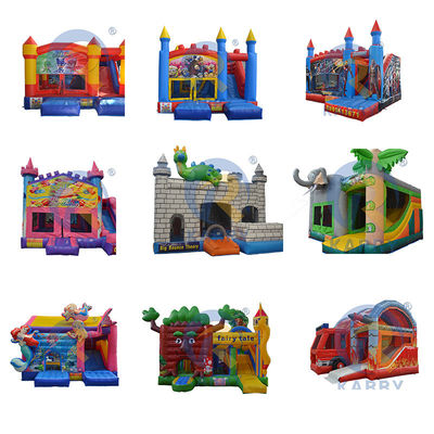 5x4m 18*16ft Blue Dinosaur Bouncy Castle Slide Combo με επαγγελματική υπηρεσία OEM