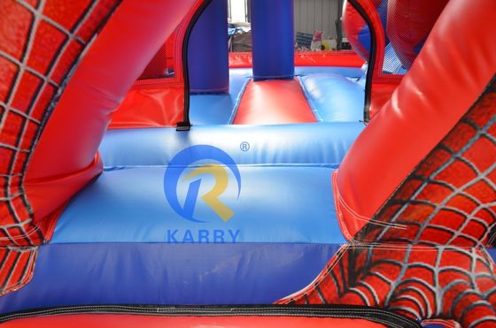 3D Spiderman Jumping Castle με Slide Inflatable Bounce Bed για εμπορική ενοικίαση