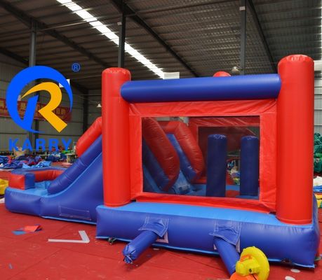 3D Spiderman Jumping Castle με Slide Inflatable Bounce Bed για εμπορική ενοικίαση