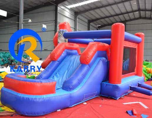 3D Spiderman Jumping Castle με Slide Inflatable Bounce Bed για εμπορική ενοικίαση