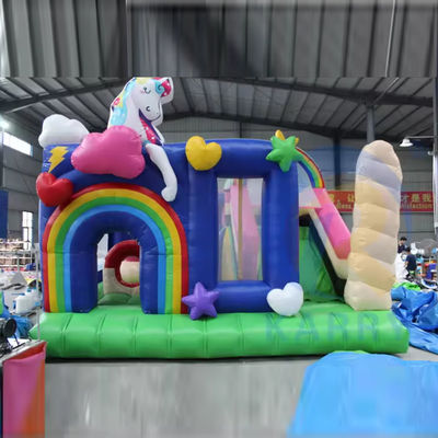 Unisex PVC φουσκωτό αναπηρικό συνδυασμό με διαφωτισμό και κάστρο μονόκερου φουσκωτό αναπηρικό