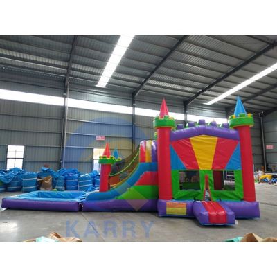 Παιδιά Εξωτερικό Πλατόπεδο Κάστρο Slide Combo Πνευματώδης οικία αναπηρίας με διαδρόμιο