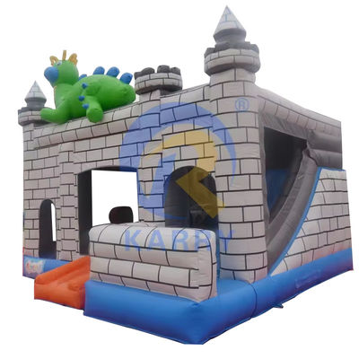 Dino Commercial Bouncy Inflatable Castle με κιβώτια επισκευής διαδρόμων και αξεσουάρ