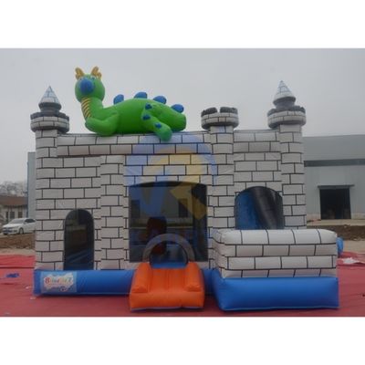 Dino Commercial Bouncy Inflatable Castle με κιβώτια επισκευής διαδρόμων και αξεσουάρ