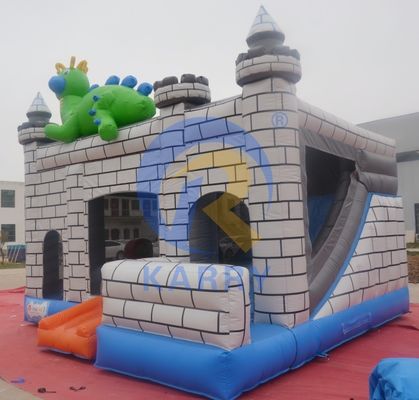 Dino Commercial Bouncy Inflatable Castle με κιβώτια επισκευής διαδρόμων και αξεσουάρ