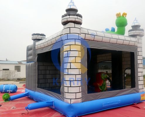 Dino Commercial Bouncy Inflatable Castle με κιβώτια επισκευής διαδρόμων και αξεσουάρ