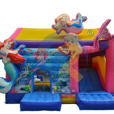 Φουσκωτή σχεδιασμός γοργόνα bouncer slide combo 2023 εμπορικό φουσκωτό σπίτι