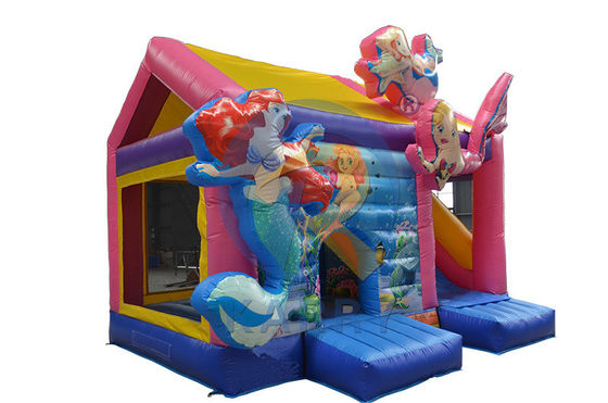 Φουσκωτή σχεδιασμός γοργόνα bouncer slide combo 2023 εμπορικό φουσκωτό σπίτι
