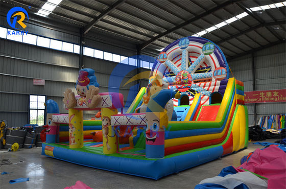 Προσαρμοσμένο χρώμα Unisex φουσκωτό τροχό Ferris Bouncy Castle Trampoline για εμπορικά