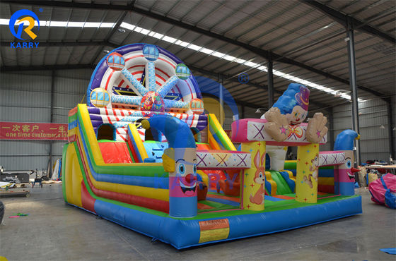 Προσαρμοσμένο χρώμα Unisex φουσκωτό τροχό Ferris Bouncy Castle Trampoline για εμπορικά