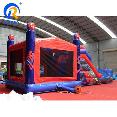 Προσαρμοσμένο χρώμα φουσκωτό άλμα κάστρο Spiderman Bouncy κάστρο με σύνθετο διαφάνειας
