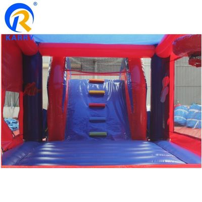 Προσαρμοσμένο χρώμα φουσκωτό άλμα κάστρο Spiderman Bouncy κάστρο με σύνθετο διαφάνειας