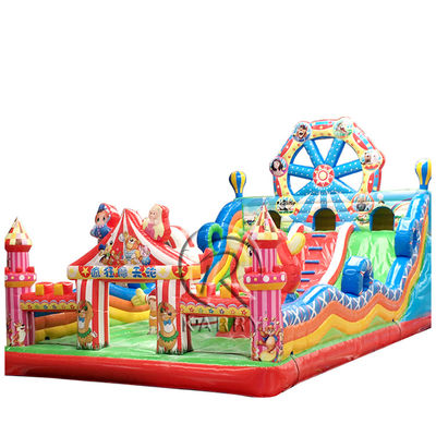 Πυροβόλο Combo Castle Slide με Ferris Wheel Jump Bounce House και Πορεία Περισσόντων