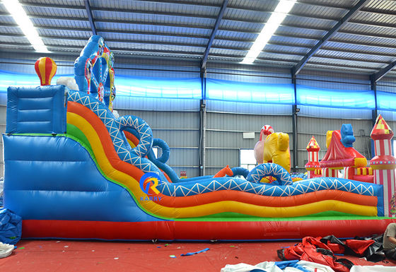 Πυροβόλο Combo Castle Slide με Ferris Wheel Jump Bounce House και Πορεία Περισσόντων