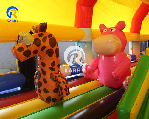 Μεγάλος υπαίθριος χώρος παιχνιδιών Fun City Inflatable Bouncy Castle Maze για παιδιά και ενήλικες