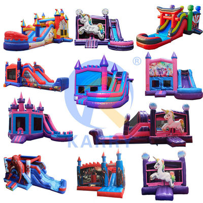 PVC 0,55mm Πνευματώδης παγωμένο κάστρο Bounce House Slide Combo για την ενοικίαση εμπορικών πάρτι