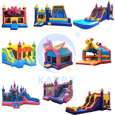 PVC 0,55mm Πνευματώδης παγωμένο κάστρο Bounce House Slide Combo για την ενοικίαση εμπορικών πάρτι