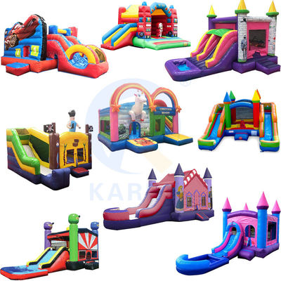 PVC 0,55mm Πνευματώδης παγωμένο κάστρο Bounce House Slide Combo για την ενοικίαση εμπορικών πάρτι