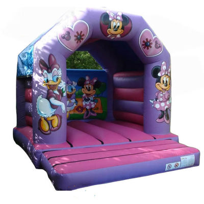 Γλυκοί χαρακτήρες καρτούν PORTABLE Bouncy Castle Purple Inflatable Jumping Bouncer Castle